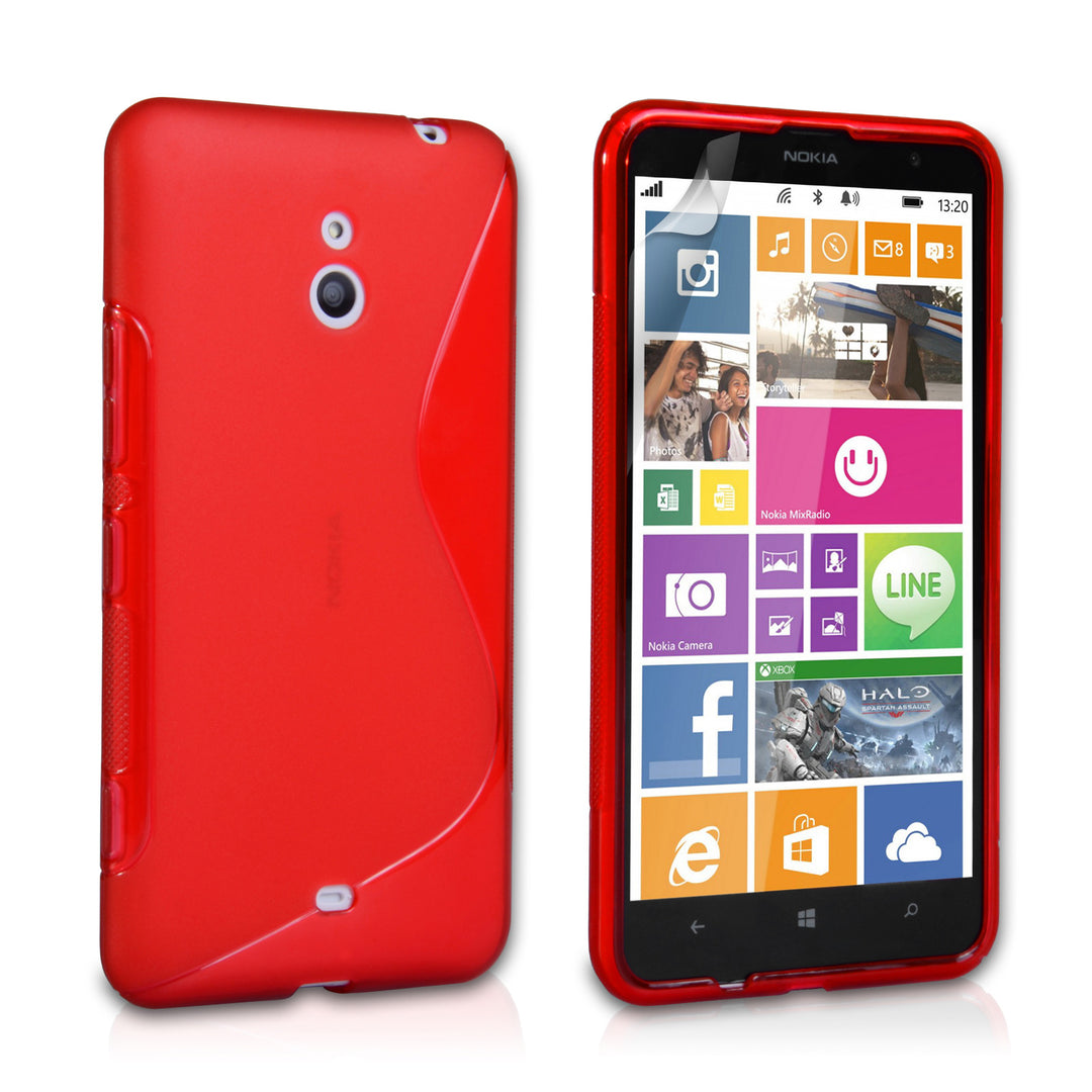 Caseflex Nokia Lumia 1320 Silicone Gel S-Line Case - Red