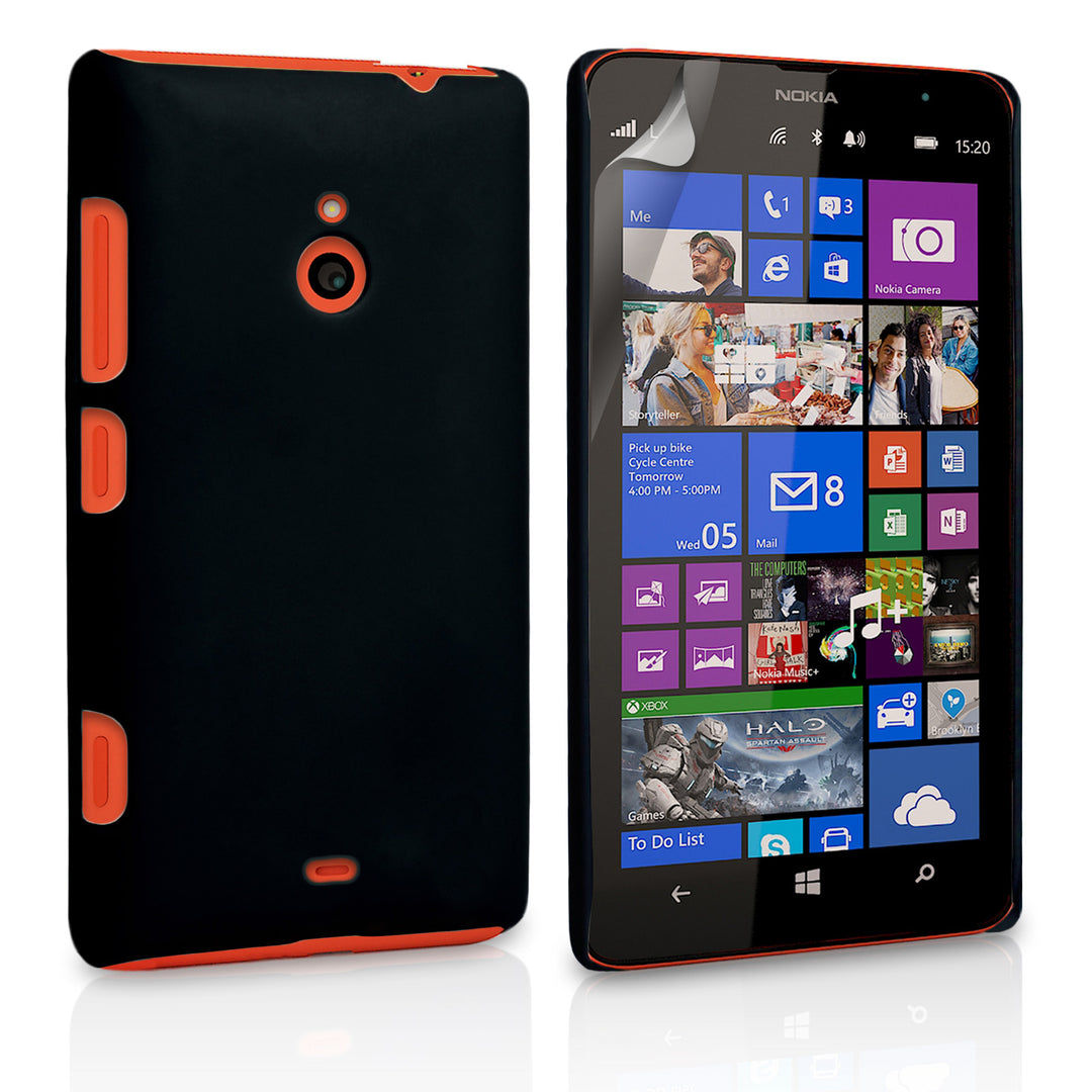 YouSave Accessories Nokia Lumia 1320 Hard Hybrid Case - Black