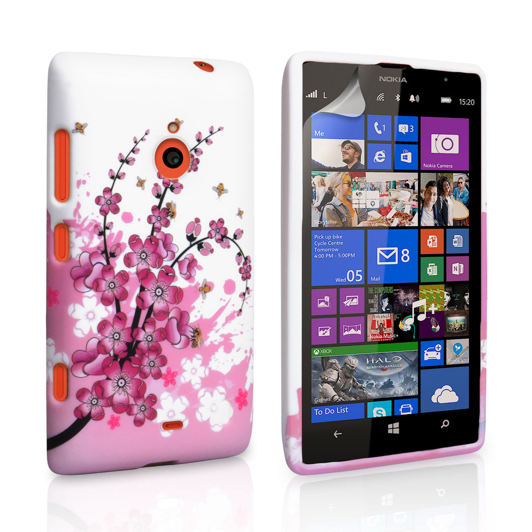 YouSave Accessories Nokia Lumia 1320 Floral Bee Silicone Gel Case