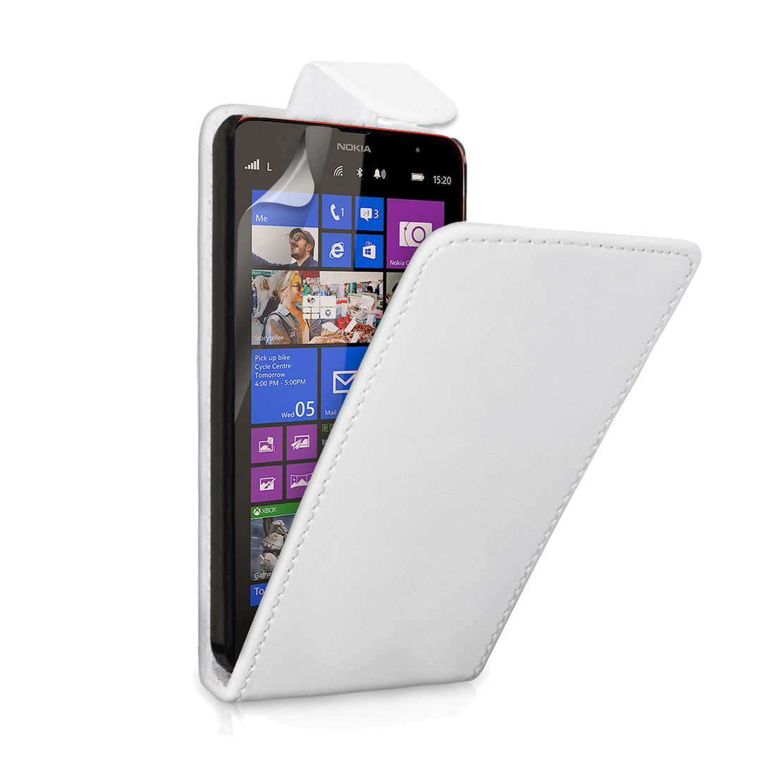 YouSave Accessories Nokia Lumia 1320 Leather-Effect Flip Case - White
