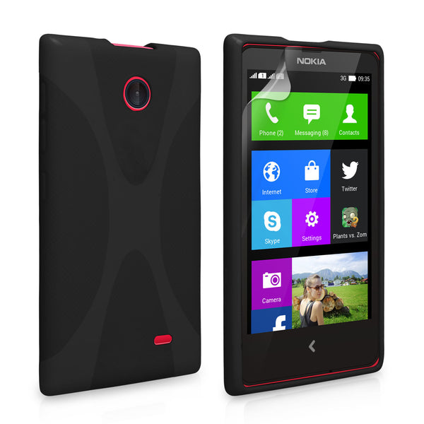 YouSave Accessories Nokia X Silicone Gel X-Line Case - Black