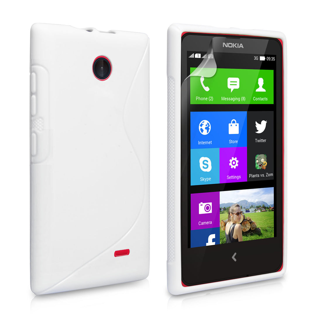 Caseflex Nokia X Silicone Gel S-Line Case - White