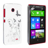Yousave Accessories Nokia X Floral Butterfly Hard Case - White-Silver