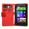 Yousave Accessories Nokia X Leather-Effect Wallet Case - Red