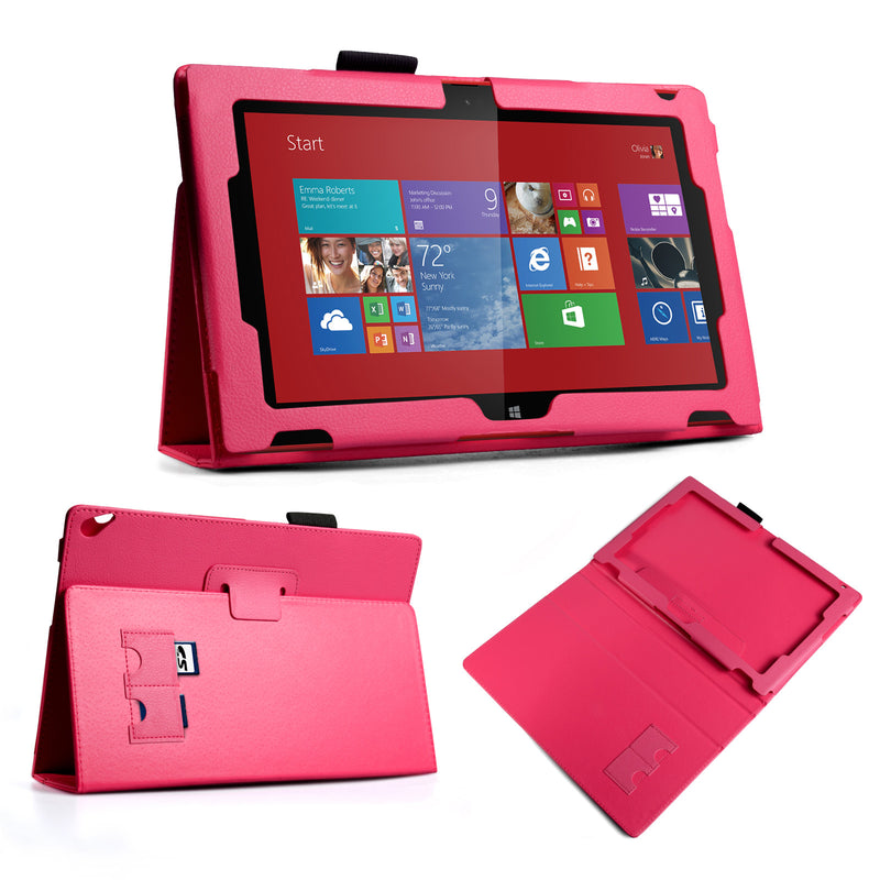 YouSave Nokia Lumia 2520 Textured Faux Leather Stand Case - Purple 