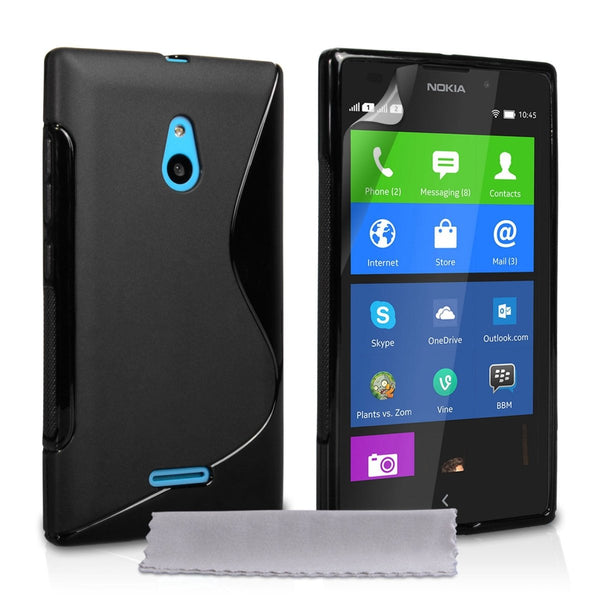 Caseflex Nokia XL Silicone Gel S - Line Case - Black - Mobile Madhouse