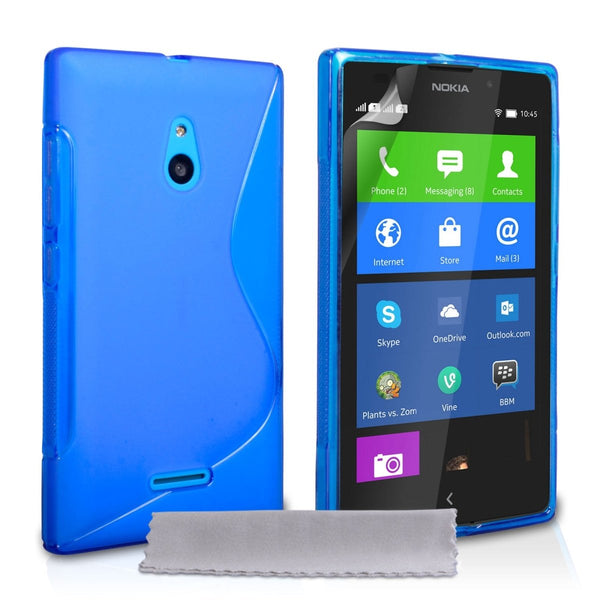 Caseflex Nokia XL Silicone Gel S - Line Case - Blue - Mobile Madhouse