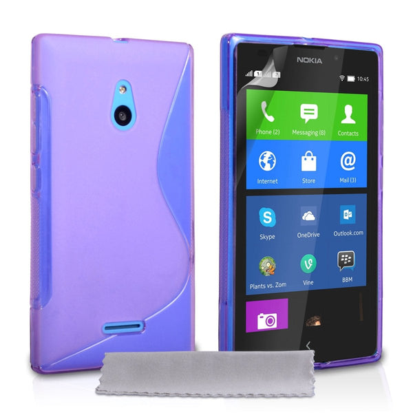 Caseflex Nokia XL Silicone Gel S - Line Case - Purple - Mobile Madhouse