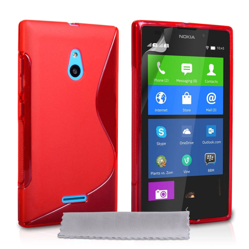 Caseflex Nokia XL Silicone Gel S - Line Case - Red - Mobile Madhouse