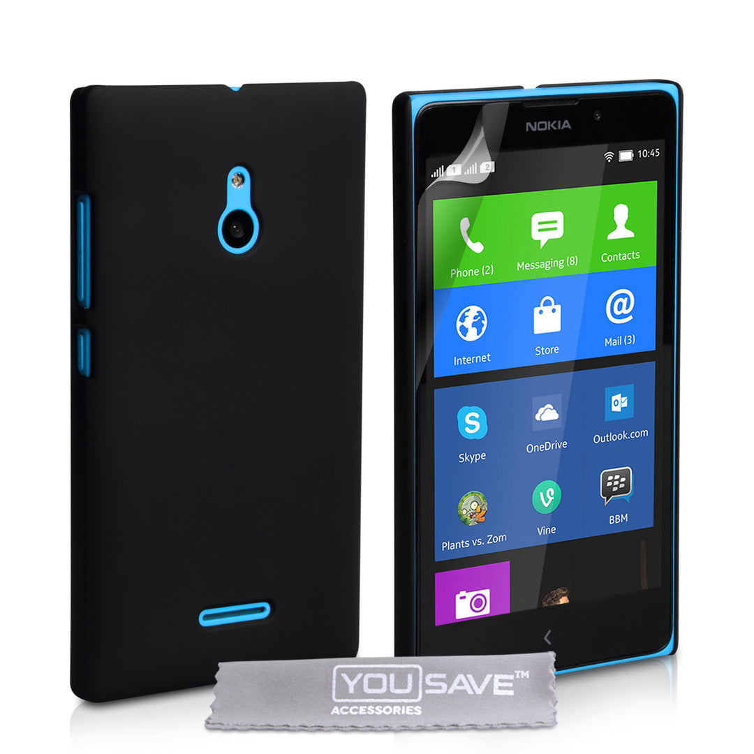 YouSave Accessories Nokia XL Hard Hybrid Case - Black