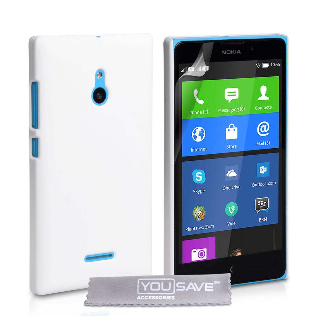 YouSave Accessories Nokia XL Hard Hybrid Case - White