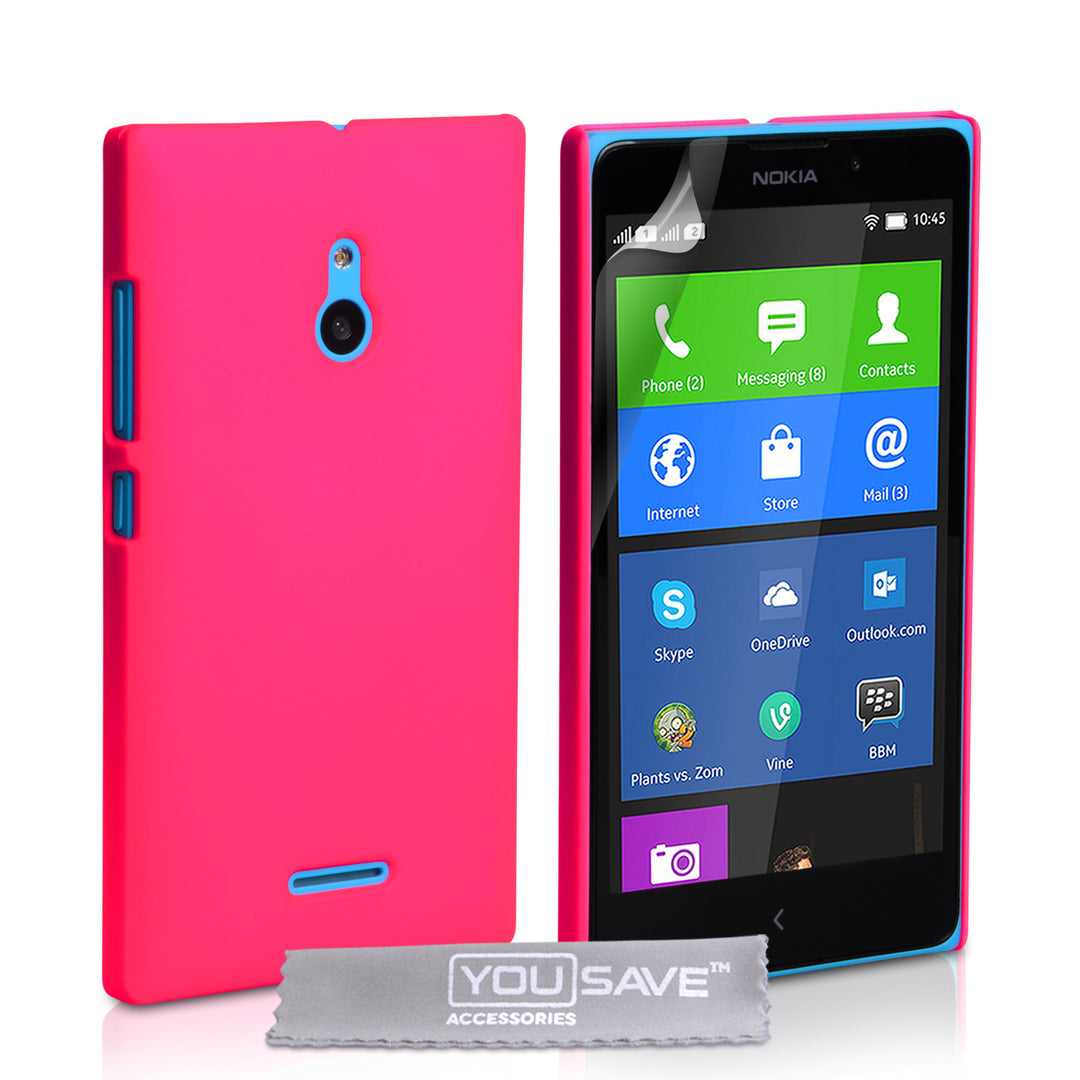 YouSave Accessories Nokia XL Hard Hybrid Case - Hot Pink