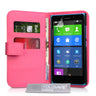 Yousave Accessories Nokia XL Leather-Effect Wallet Case - Hot Pink