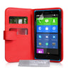 Yousave Accessories Nokia XL Leather-Effect Wallet Case - Red
