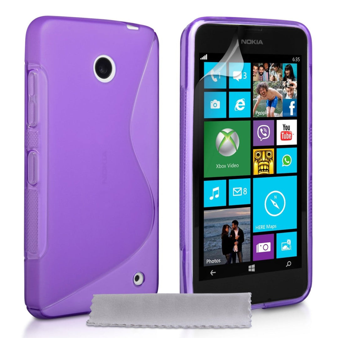 Caseflex Nokia Lumia 630 Silicone Gel S - Line Case - Purple - Mobile Madhouse