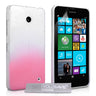 Yousave Accessories Nokia Lumia 630 Raindrop Hard Case - Baby Pink-Clear