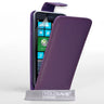 Yousave Accessories Nokia Lumia 630 Leather-Effect Flip Case - Purple