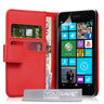 Yousave Accessories Nokia Lumia 630 Leather-Effect Wallet Case - Red