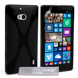 YouSave Accessories Nokia Lumia 930 Silicone Gel X-Line Case - Black