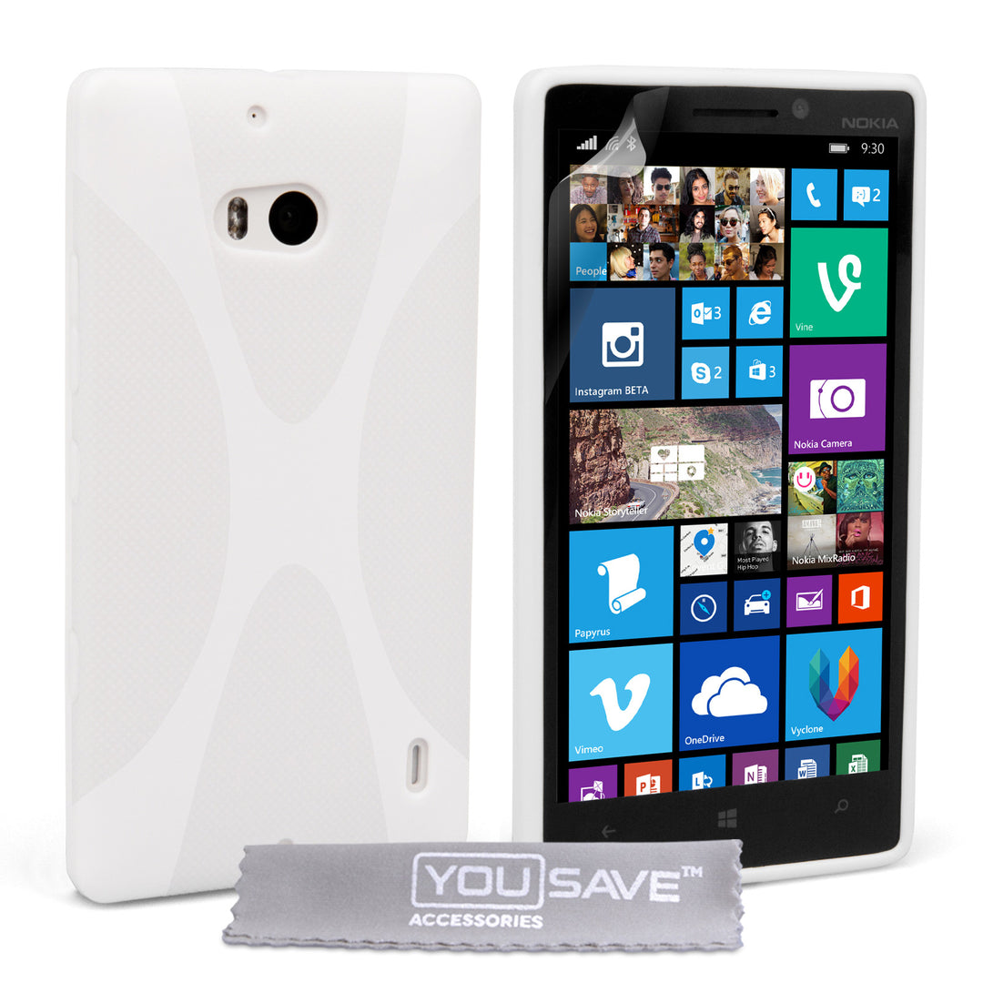 YouSave Accessories Nokia Lumia 930 Silicone Gel X-Line Case - White