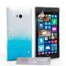 Yousave Accessories Nokia Lumia 930 Raindrop Hard Case - Blue-Clear