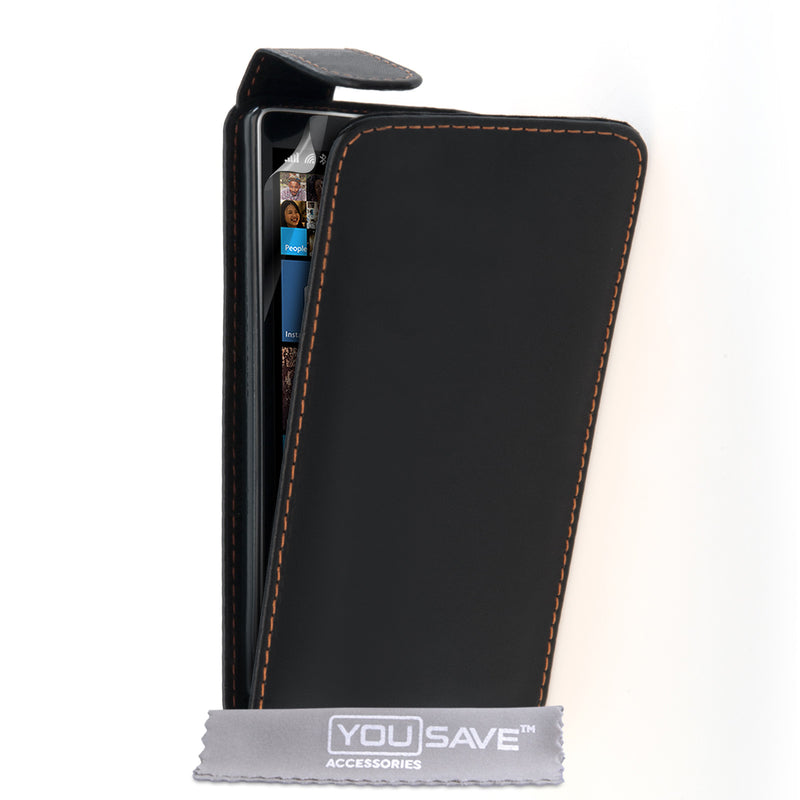 YouSave Accessories Nokia Lumia 930 Leather-Effect Flip Case - Black