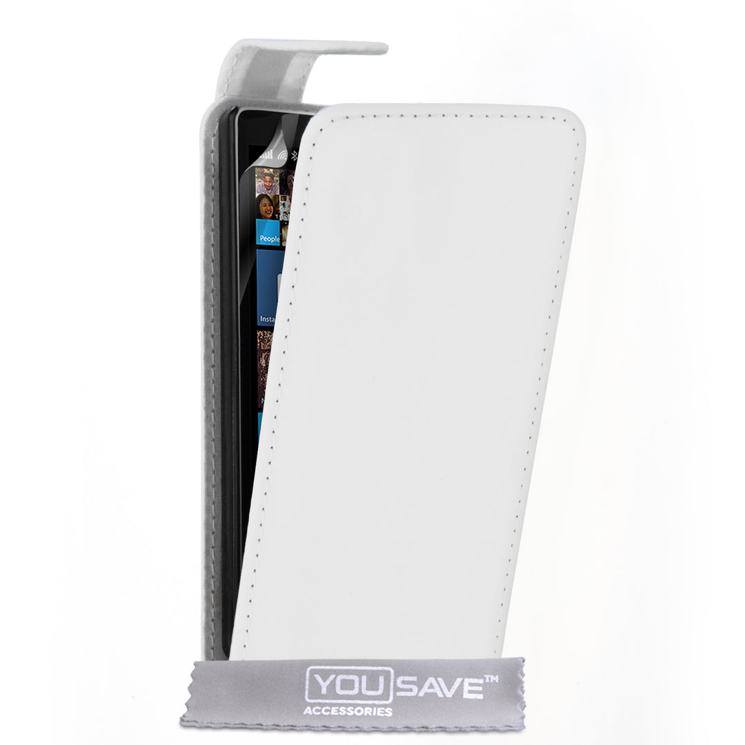 YouSave Accessories Nokia Lumia 930 Leather-Effect Flip Case - White