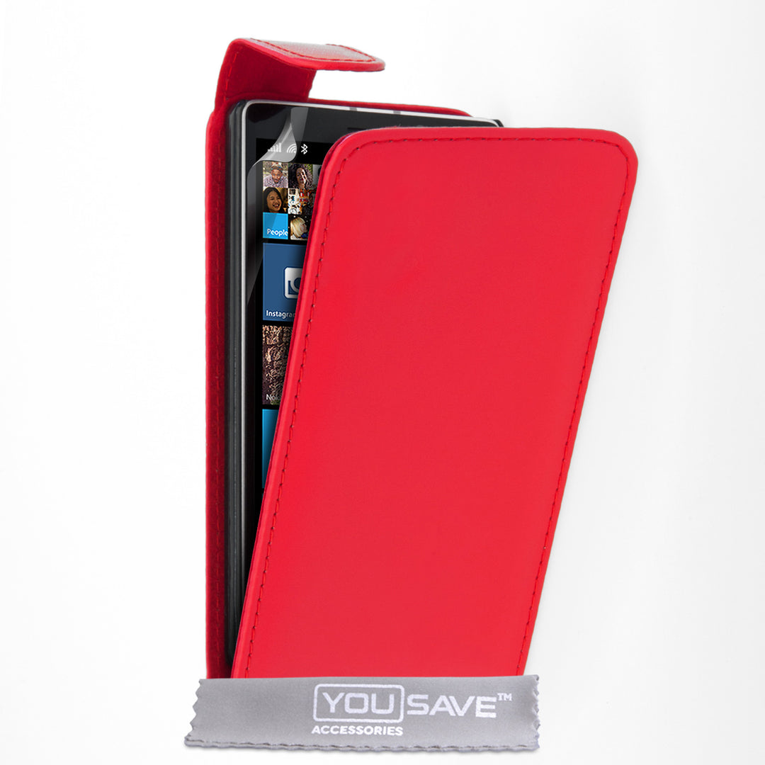 YouSave Accessories Nokia Lumia 930 Leather-Effect Flip Case - Red
