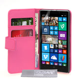 YouSave Nokia Lumia 930 Leather-Effect Wallet Case - Hot Pink