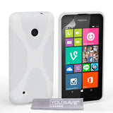 Yousave Accessories Nokia Lumia 530 Silicone Gel X - Line Case - White - Mobile Madhouse
