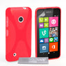 Yousave Accessories Nokia Lumia 530 Silicone Gel X-Line Case - Red