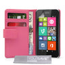 Yousave Accessories Nokia Lumia 530 Leather-Effect Wallet Case - Hot Pink