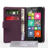 Yousave Accessories Nokia Lumia 530 Leather-Effect Wallet Case - Purple