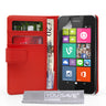 Yousave Accessories Nokia Lumia 530 Leather-Effect Wallet Case - Red