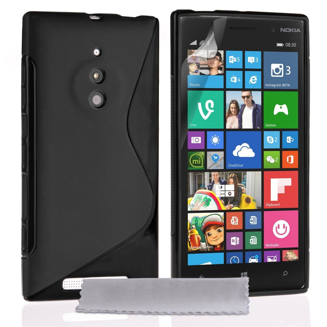 Caseflex Nokia Lumia 830 Silicone Gel S - Line Case - Black - Mobile Madhouse
