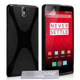Yousave Accessories One Plus One Silicone Gel X - Line Case - Black - Mobile Madhouse