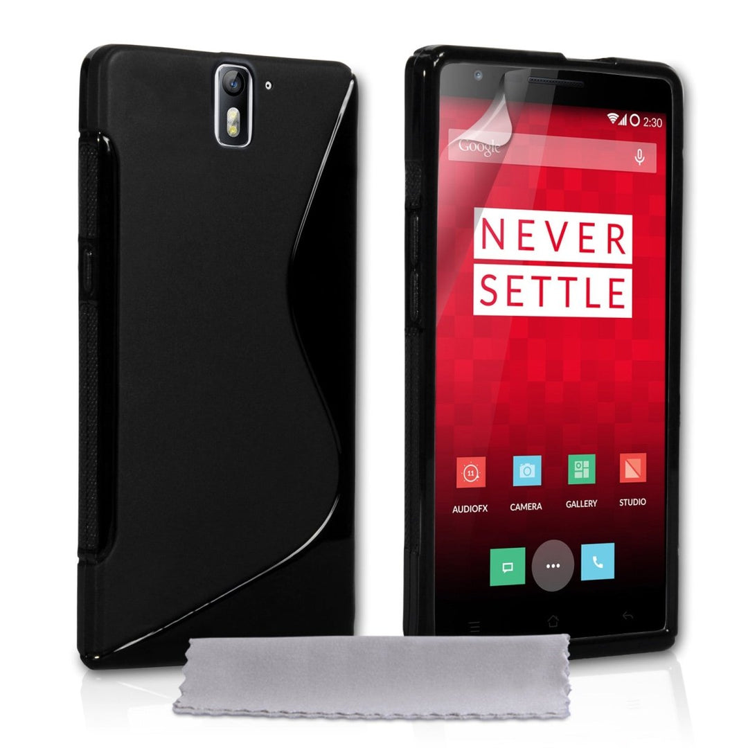 Caseflex One Plus One Silicone Gel S - Line Case - Black - Mobile Madhouse