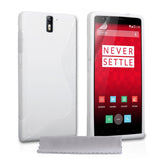 Caseflex One Plus One Silicone Gel S - Line Case - White - Mobile Madhouse