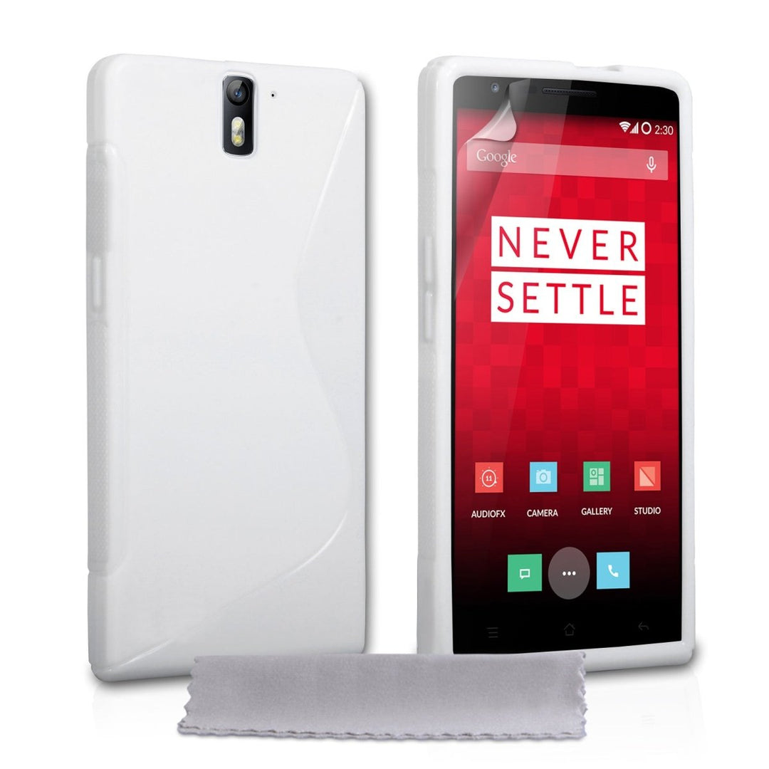Caseflex One Plus One Silicone Gel S - Line Case - White - Mobile Madhouse