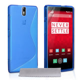 Caseflex One Plus One Silicone Gel S - Line Case - Blue - Mobile Madhouse