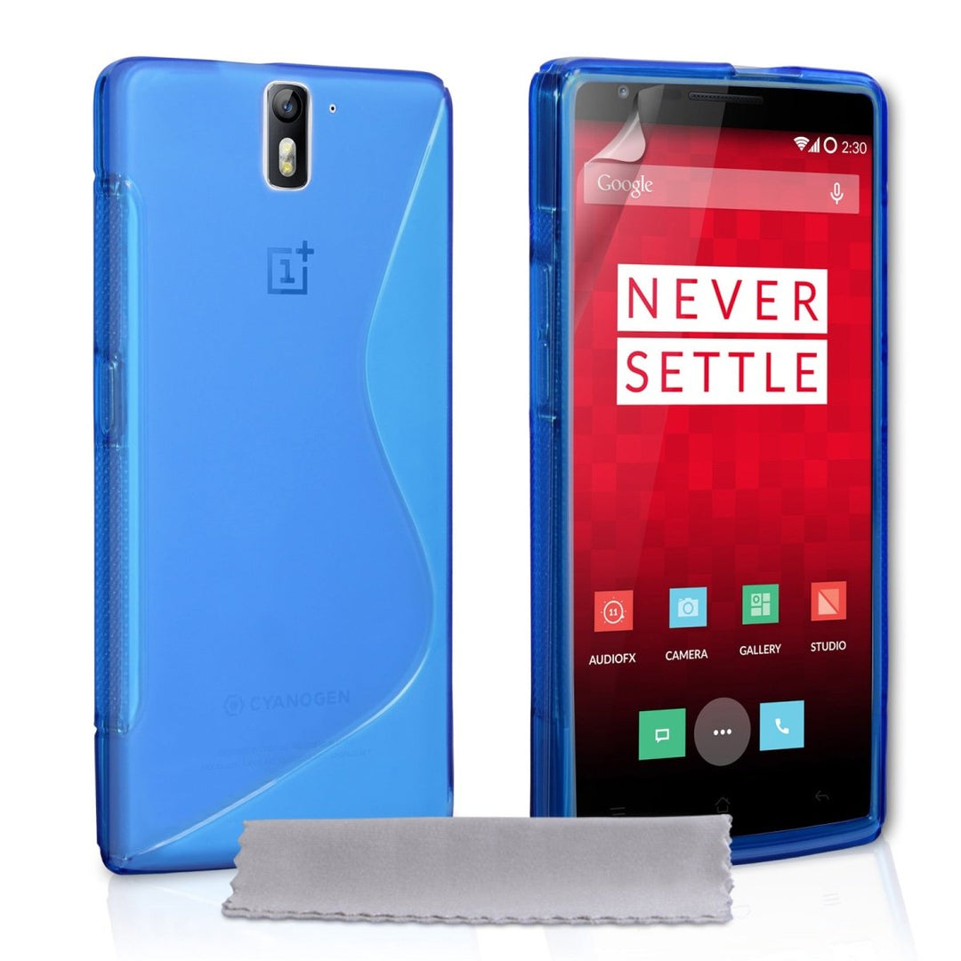 Caseflex One Plus One Silicone Gel S - Line Case - Blue - Mobile Madhouse
