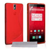 Caseflex One Plus One Silicone Gel S - Line Case - Red - Mobile Madhouse
