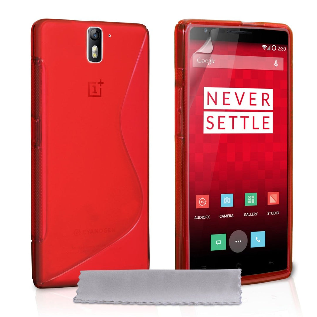 Caseflex One Plus One Silicone Gel S - Line Case - Red - Mobile Madhouse