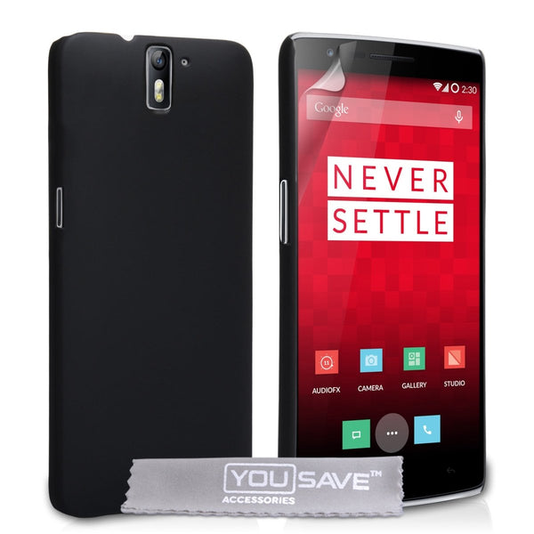 Yousave Accessories One Plus One Hard Hybrid Case - Black - Mobile Madhouse