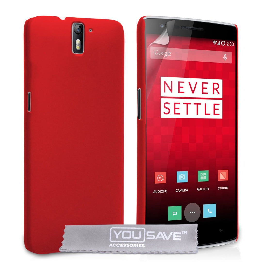 Yousave Accessories One Plus One Hard Hybrid Case - Red - Mobile Madhouse