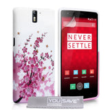 Yousave Accessories One Plus One Floral Bee Silicone Gel Case - Mobile Madhouse