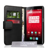 Yousave Accessories One Plus One Leather-Effect Wallet Case - Black