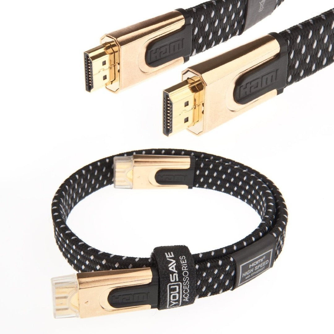 Yousave Accessories Ultra HD HDMI Cable 4K / 3D / Gold Version - 1m - Mobile Madhouse
