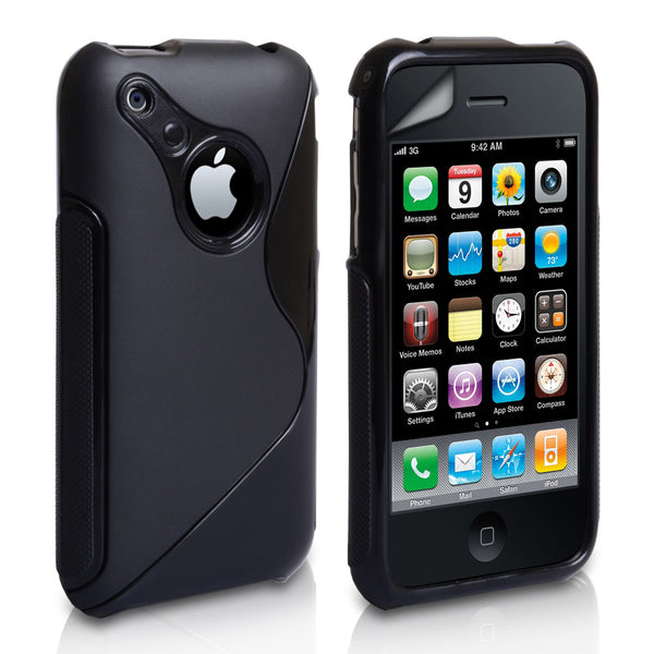 Caseflex iPhone 3G / 3GS S-Line Silicone Gel Case - Black