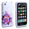 Yousave Accessories Iphone 3G And 3GS Floral Gel Case - White-Purple